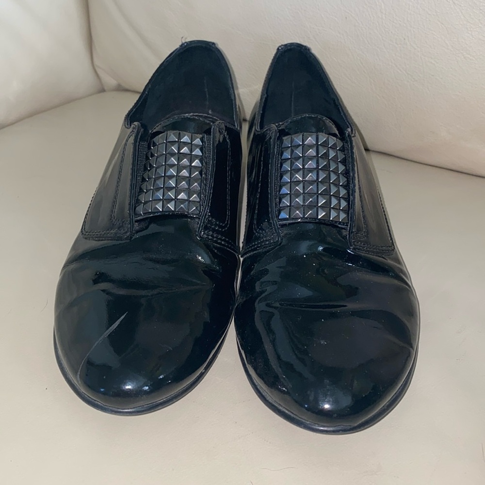 Shoes black for formal Sam Edelman silk shiny size 9